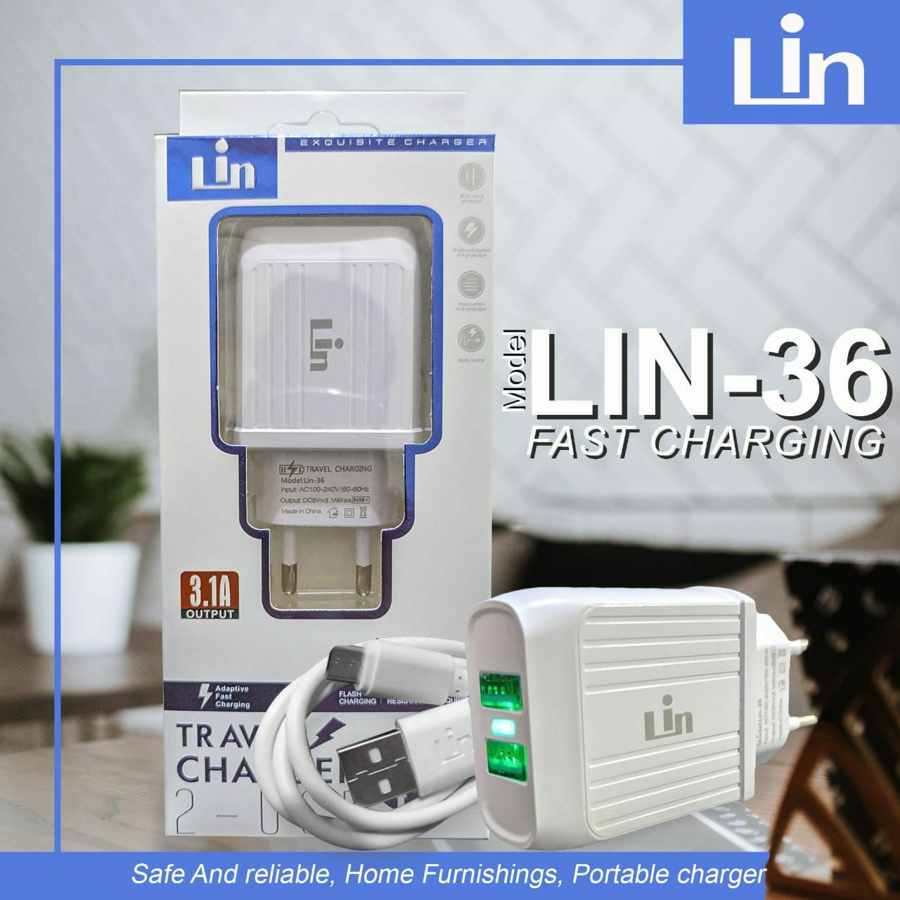 TRAVEL CHARGER LIN 36 MICRO USB